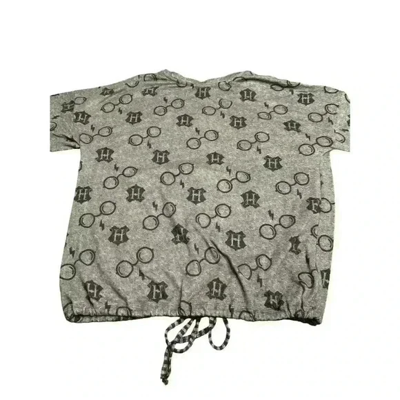 Wizarding World Harry Potter Women's Gray Graphic Long Sleeve Top L - Picture 2 of 6